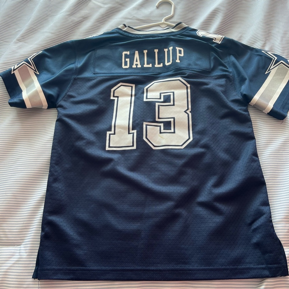 Navy Football Jersey with White Accents
